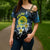 Palau United Nations Day Cross Shoulder Shirt Polynesian Curves Plumeria - Polynesian Pride