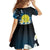 Palau United Nations Day Family Matching Off The Shoulder Long Sleeve Dress and Hawaiian Shirt Polynesian Curves Plumeria - Polynesian Pride