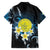 Palau United Nations Day Family Matching Summer Maxi Dress and Hawaiian Shirt Polynesian Curves Plumeria - Polynesian Pride