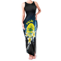 Palau United Nations Day Family Matching Tank Maxi Dress and Hawaiian Shirt Polynesian Curves Plumeria - Polynesian Pride