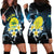 Palau United Nations Day Hoodie Dress Polynesian Curves Plumeria - Polynesian Pride