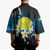 Palau United Nations Day Kimono Polynesian Curves Plumeria - Polynesian Pride