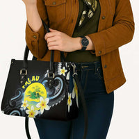 Palau United Nations Day Leather Bag Polynesian Curves Plumeria - Polynesian Pride