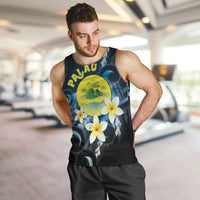 Palau United Nations Day Men Tank Top Polynesian Curves Plumeria - Polynesian Pride