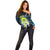 Palau United Nations Day Off Shoulder Sweater Polynesian Curves Plumeria - Polynesian Pride