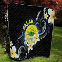 Palau United Nations Day Quilt Polynesian Curves Plumeria - Polynesian Pride