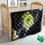 Palau United Nations Day Quilt Polynesian Curves Plumeria - Polynesian Pride