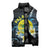 Palau United Nations Day Sleeveless Puffer Jacket Polynesian Curves Plumeria - Polynesian Pride