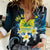 Palau United Nations Day Women Casual Shirt Polynesian Curves Plumeria - Polynesian Pride