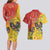 New Zealand Piwakawaka Christmas Couples Matching Long Sleeve Bodycon Dress and Hawaiian Shirt With Maori Pattern