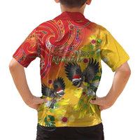 New Zealand Piwakawaka Christmas Family Matching Long Sleeve Bodycon Dress and Hawaiian Shirt With Maori Pattern LT05 - Polynesian Pride
