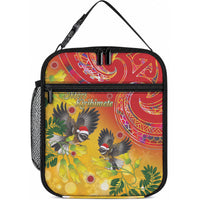 New Zealand Piwakawaka Christmas Lunch Bag With Maori Pattern LT05 10.2 × 8.3 × 4.3 inch Yellow - Polynesian Pride