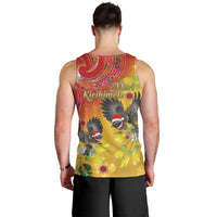 New Zealand Piwakawaka Christmas Men Tank Top With Maori Pattern