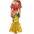 New Zealand Piwakawaka Christmas Mermaid Dress With Maori Pattern