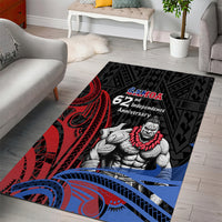 Samoa Independence Day Area Rug Samoan Warriors Ula Fala LT05 - Polynesian Pride