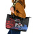 Samoa Independence Day Leather Tote Bag Samoan Warriors Ula Fala LT05 Black - Polynesian Pride