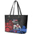 Samoa Independence Day Leather Tote Bag Samoan Warriors Ula Fala LT05 - Polynesian Pride