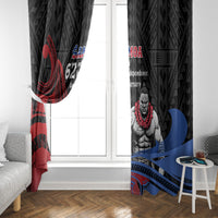 Samoa Independence Day Window Curtain Samoan Warriors Ula Fala LT05 - Polynesian Pride