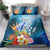 Kosrae Constitution Day Bedding Set Humpback Whale Tropical Flowers LT05 - Polynesian Pride