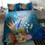 Kosrae Constitution Day Bedding Set Humpback Whale Tropical Flowers LT05 - Polynesian Pride