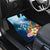 Personalised Kosrae Constitution Day Car Mats Humpback Whale Tropical Flowers LT05 - Polynesian Pride