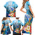 Personalised Kosrae Constitution Day Family Matching Short Sleeve Bodycon Dress and Hawaiian Shirt Humpback Whale Tropical Flowers LT05 - Polynesian Pride