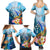 Personalised Kosrae Constitution Day Family Matching Summer Maxi Dress and Hawaiian Shirt Humpback Whale Tropical Flowers LT05 - Polynesian Pride