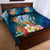 Kosrae Constitution Day Quilt Bed Set Humpback Whale Tropical Flowers LT05 - Polynesian Pride