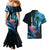 Personalised FSM Pohnpei State Couples Matching Mermaid Dress and Hawaiian Shirt Tropical Flowers Tribal Pattern LT05 - Polynesian Pride