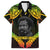 Personalised Vanuatu Father Lini Day Hawaiian Shirt Polynesian Tribal Pattern LT05 Black - Polynesian Pride