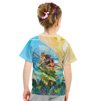 Personalised Hawaii Honolulu Festival Kid T Shirt Hula Girls Tropical Vibe LT05 - Polynesian Pride