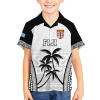 Custom Fiji Tapa Football Family Matching Short Sleeve Bodycon Dress and Hawaiian Shirt Sporty Style