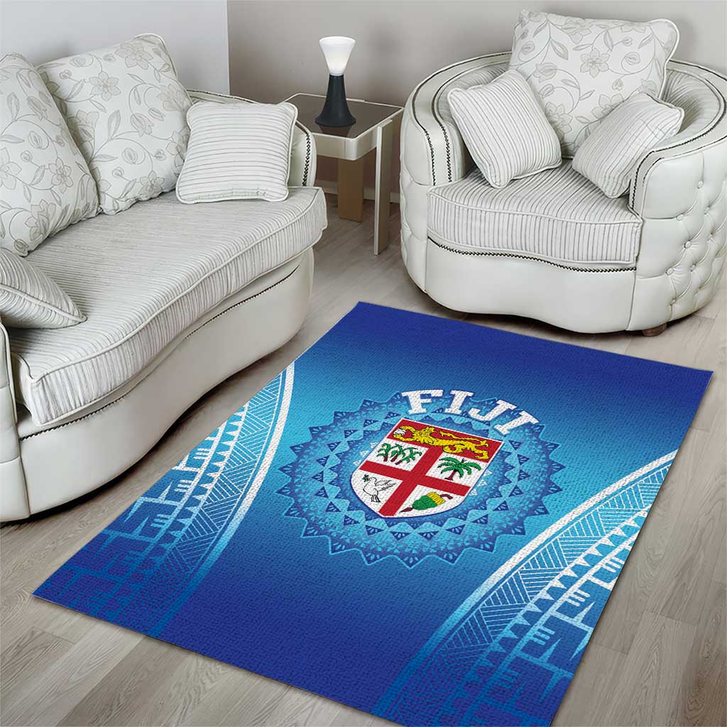 Fiji Football Area Rug Fijian Tapa Pattern