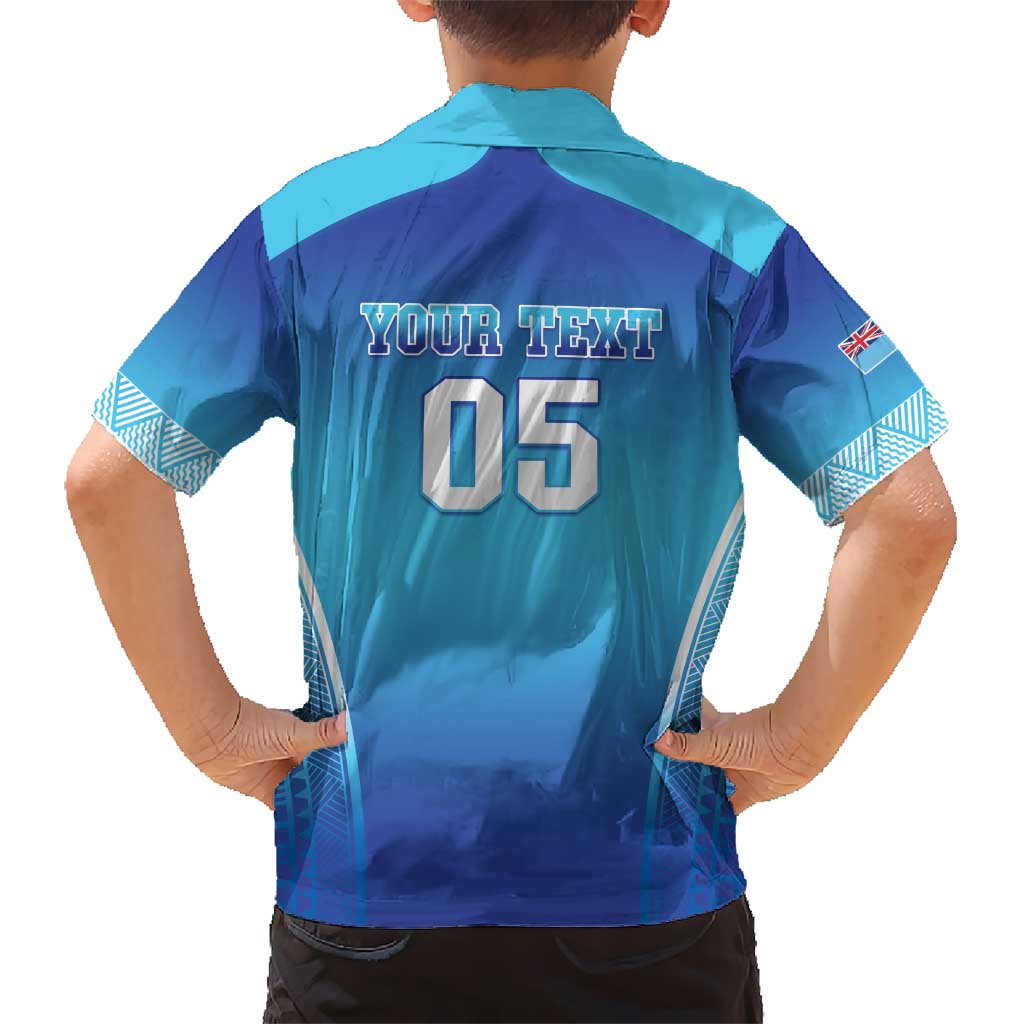 Custom Fiji Football Hawaiian Shirt Fijian Tapa Pattern