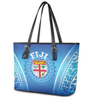 Fiji Football Leather Tote Bag Fijian Tapa Pattern