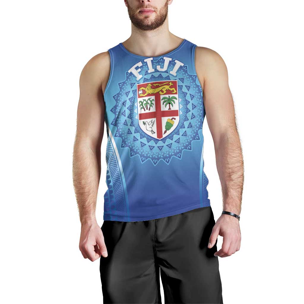 Custom Fiji Football Men Tank Top Fijian Tapa Pattern