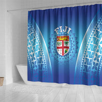Fiji Football Shower Curtain Fijian Tapa Pattern