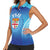 Custom Fiji Football Women Sleeveless Polo Shirt Fijian Tapa Pattern