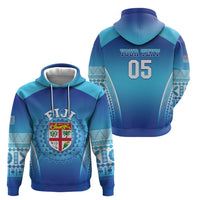 Custom Fiji Football Zip Hoodie Fijian Tapa Pattern
