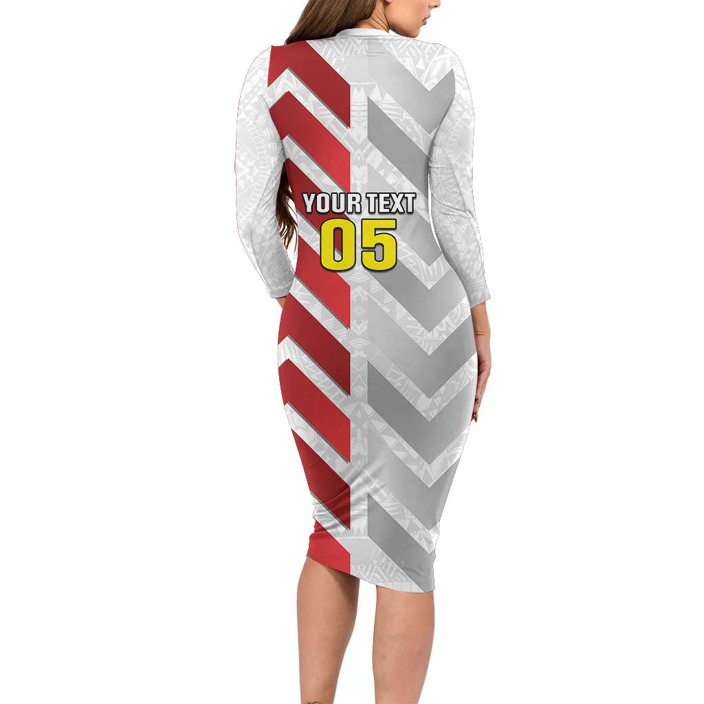 Custom New Caledonia Football Family Matching Long Sleeve Bodycon Dress and Hawaiian Shirt Unique Style