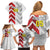 Custom New Caledonia Football Family Matching Off Shoulder Short Dress and Hawaiian Shirt Unique Style
