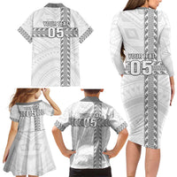 Custom New Caledonia Football Family Matching Long Sleeve Bodycon Dress and Hawaiian Shirt Go The Kagus