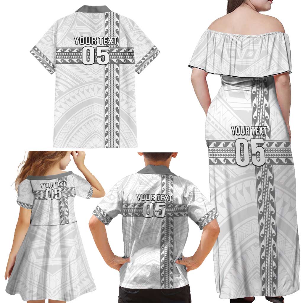 Custom New Caledonia Football Family Matching Off Shoulder Maxi Dress and Hawaiian Shirt Go The Kagus