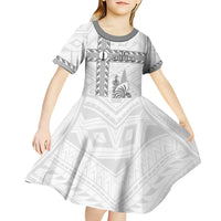 Custom New Caledonia Football Kid Short Sleeve Dress Go The Kagus