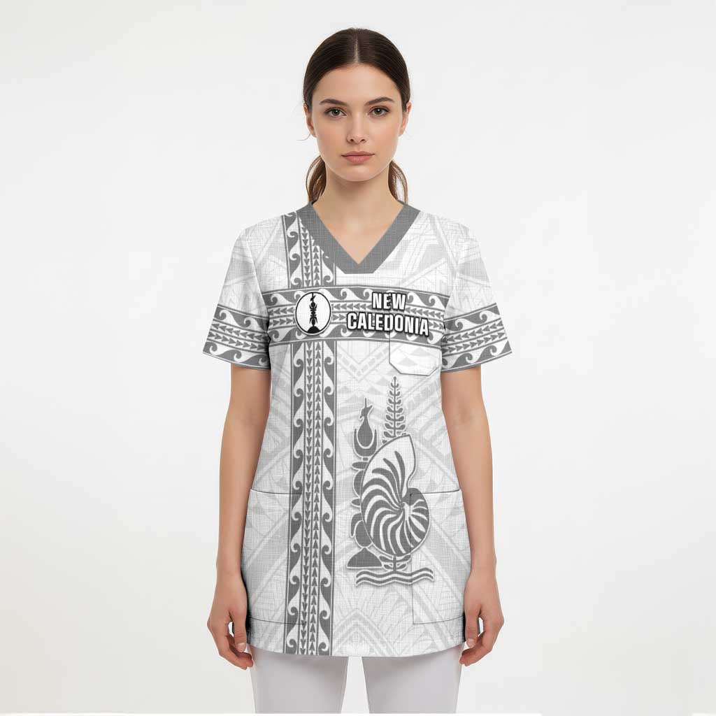 Custom New Caledonia Football Scrub Top Go The Kagus - Polynesian Pride
