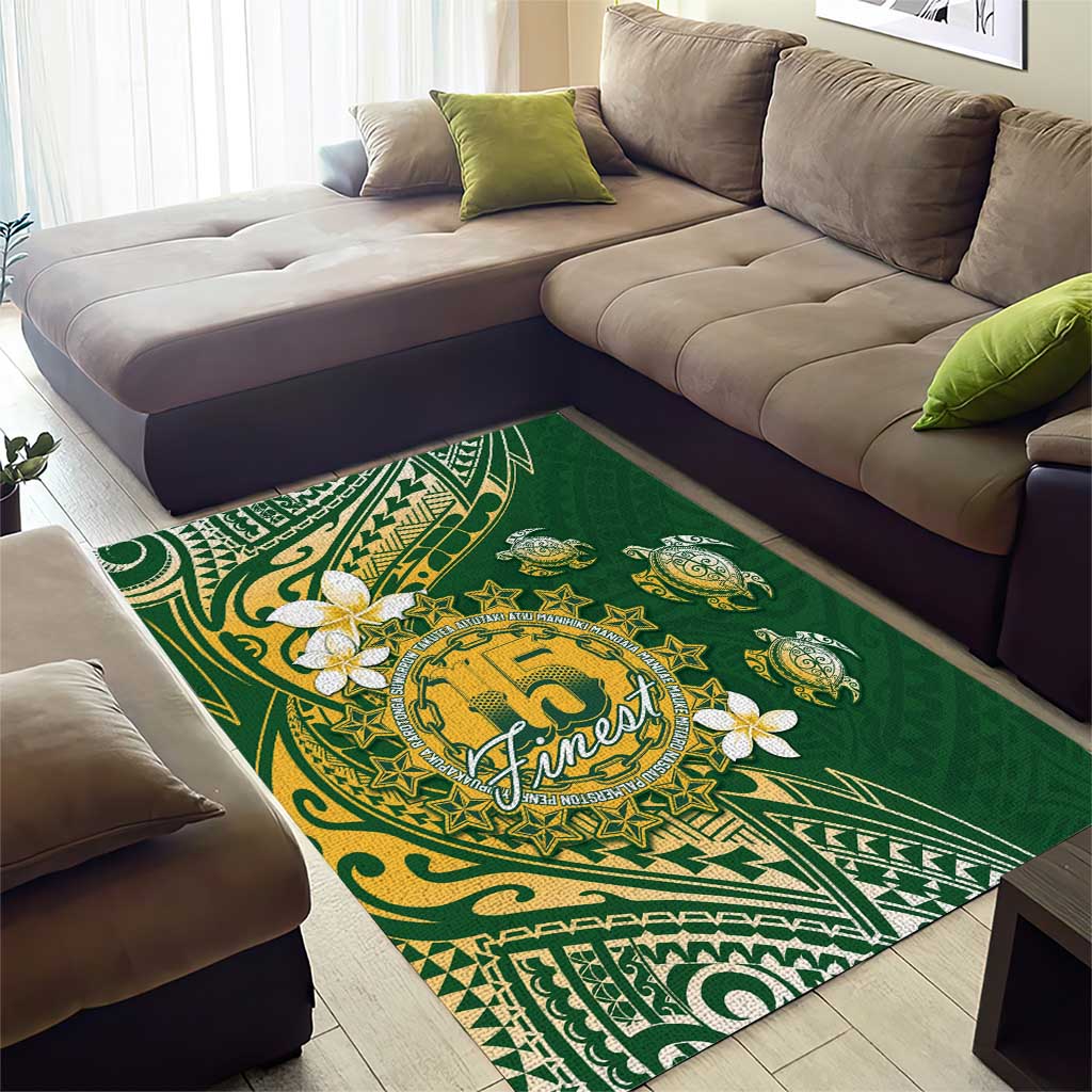 Cook Islands 15 Finest Area Rug Plumeria Polynesian Turtle
