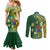 Cook Islands 15 Finest Couples Matching Mermaid Dress and Long Sleeve Button Shirt Plumeria Polynesian Turtle