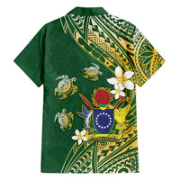 Cook Islands 15 Finest Family Matching Short Sleeve Bodycon Dress and Hawaiian Shirt Plumeria Polynesian Turtle