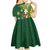 Cook Islands 15 Finest Kid Short Sleeve Dress Plumeria Polynesian Turtle