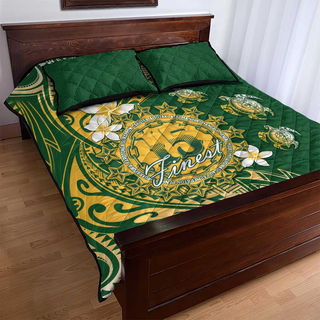 Cook Islands 15 Finest Quilt Bed Set Plumeria Polynesian Turtle